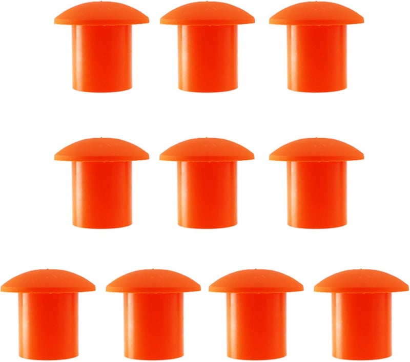 TAODAN 10PCS Orange Plastic Reinforced Protective Covers Reinforcing Sleeve Protection Cap for 10-25mm Diameter Reinforcement - Image 1